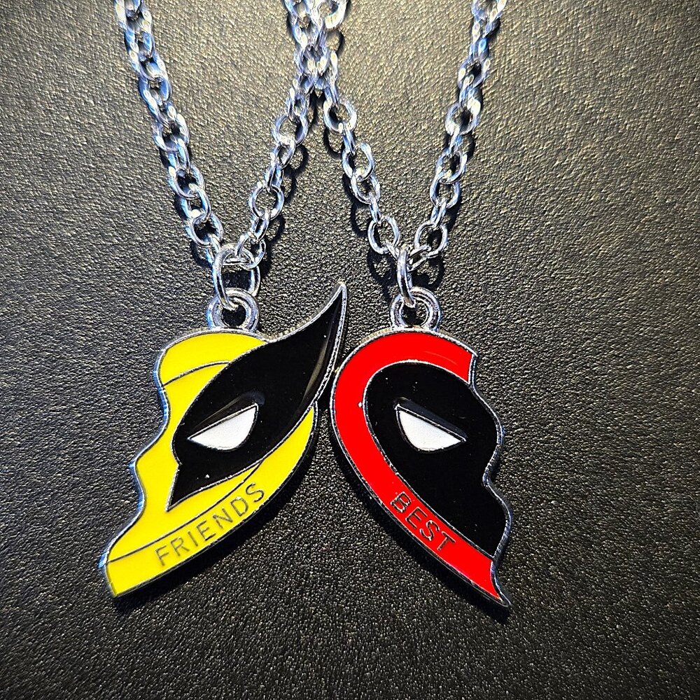 Deadpool and Wolverine Best Friends Necklaces NWOT